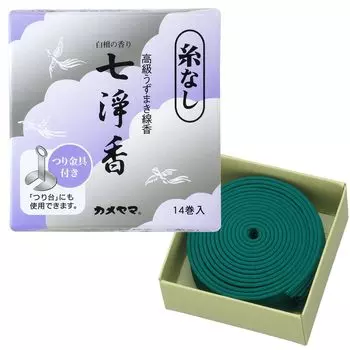 Kameyama Shichijoko Нет рыболовной лески Включено 14 катушек 12 часов Благовонные палочки Спиральные Прибл.