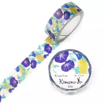 Kamiiso Kimono Beauty Masking Tape Morning Glory 15mm x 7m GR-1067