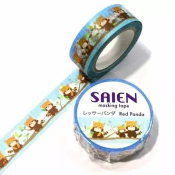 kamiiso Sai Saien Masking Tape En Masking Tape Washi Tape 15mm Red Panda