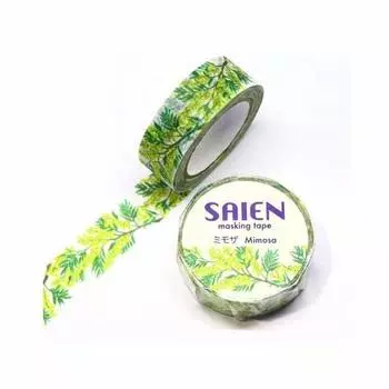 kamiiso Sai Saien Masking Tape Masking Tape Washi Tape Mimosa Flower 15mmx10m