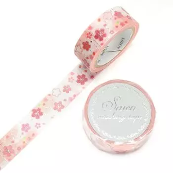 Kamiiso SAIEN Masking Tape Cherry Blossom Decoration 15mm x 7m UR-3060