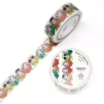 Kamiiso SAIEN Masking Tape Daruma 15mm x 7m TR-4038