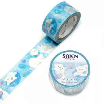Kamiiso SAIEN Masking Tape Polar Bear Jewelry 20mm x 7m UR-4046