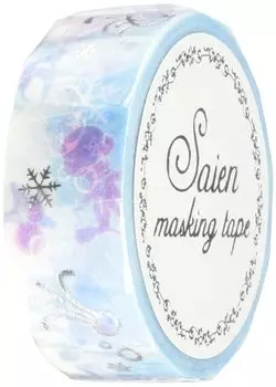 Kamiiso Sansho Domestic Washi Masking Tape in x 7m Jellyfish Made Japan15mm SAIENUR-3048