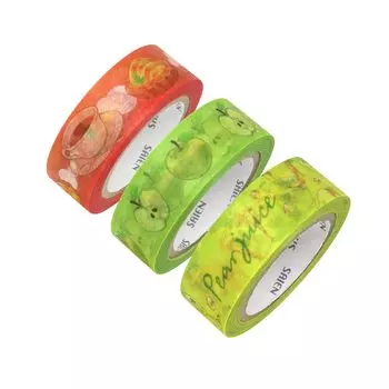 Kamiiso Sansho Domestic Washi Masking Tape in x 10m x 3 pears 3 patterns Made Japan15mm SAIENUR-2019