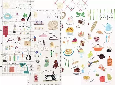 Kamiiso Sansho Made in Japan Masking Sticker SAIEN Miki Tamura Masking Tape Torn Picture A 10 x 20 x 0.3cm