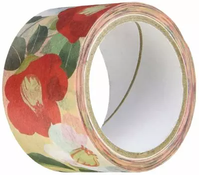 Kamiiso Sansho Masking Tape Camellia 25mm x 5m GR-2006