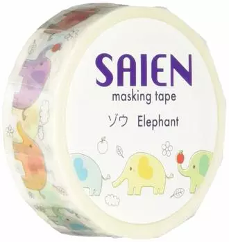 Kamiiso Sansho Masking Tape Elephant 15mm x 10m UR-0079