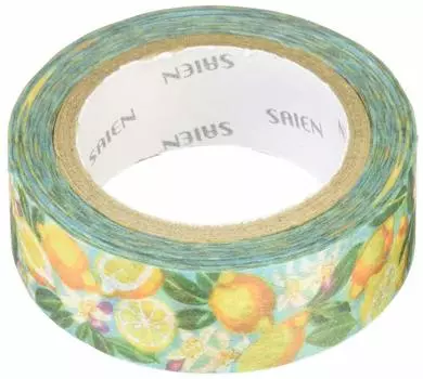 Kamiiso Sansho Masking Tape Lemon 15mm x 10m TR-0037