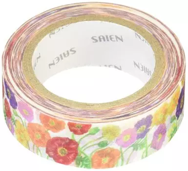 Kamiiso Sansho Masking Tape Poppy 15mm x 10m TR-0160