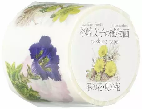 Kamiiso Sansho Masking Tape Spring Flowers 38mm x 5m Flowers/Summer GR-0037