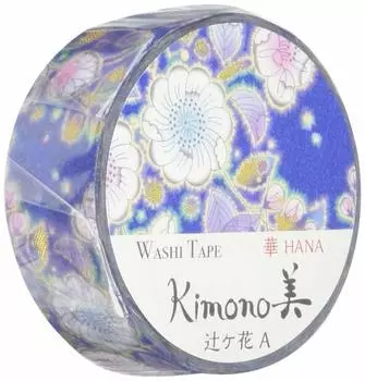 Kamiiso Sansho Masking Tape Tsujigahana A 15mm x 7m GR-1015