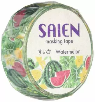 Kamiiso Sansho Masking Tape Watermelon 15mm x 10m TR-0110