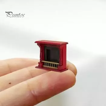 Камин в кукольном домике Креативная гладкая поверхность, имитирующая дерево 1:12 миниатюрных моделей мебели, игрушечный домик, аксессуары для кукольного домика