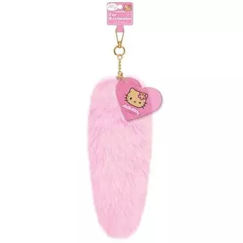 Kamio Japan Hello Kitty Fur Keychain Pink Fur Fluffy Accessory Mark Mejirushi Oshikatsu Oshi Color 058988