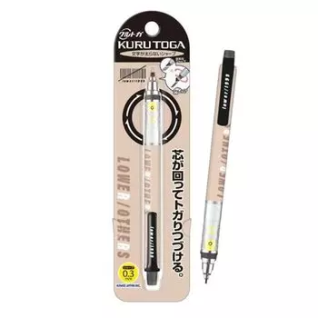 Kamio Japan Mitsubishi Pencil Kuru Toga KURU TOGA механический карандаш с грифелем LOWER 0,3 мм (202520 ДРУГИЕ) чёрный