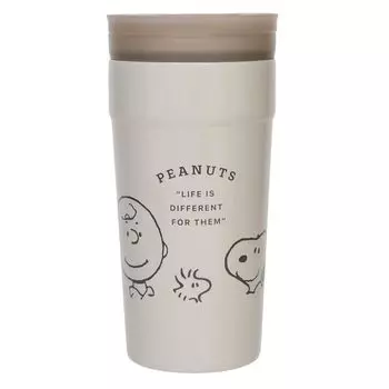 Kamio Japan Snoopy 2WAY Tumbler DIRECTION с внутренней чашкой для холодных и горячих напитков 218871