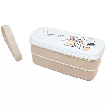 Kamiojapan Snoopy Антибактериальный Тонкий Ланч-бокс с Новым Поступлением Peanuts [Ланч-бокс] 2-ярусный Палочки/Верх