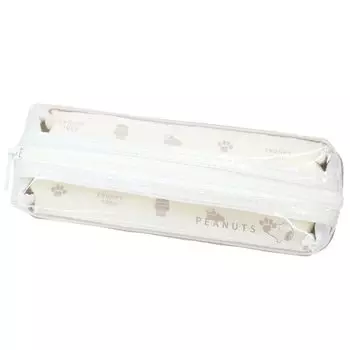 Kamiojapan Snoopy Clear 2 Room Pencil Icon New School Peanuts [Pen Pouch] Case/Mocha