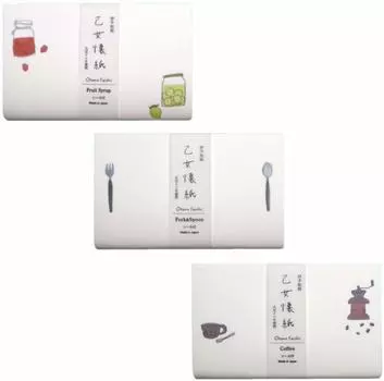 Kamiso Японская бумага васи Otome Kaishi Набор из 3 вилок из 20 листов x 3 (Фруктовый сироп и ложка, кофе)