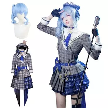 [Kamizu Ryohin] Hoshimachi Suisei Косплей с париком Vtuber Косплей Костюм Взрослый Костюм Культурный Фестиваль Мероприятие Live2D Костюм Сценическая Одежда
