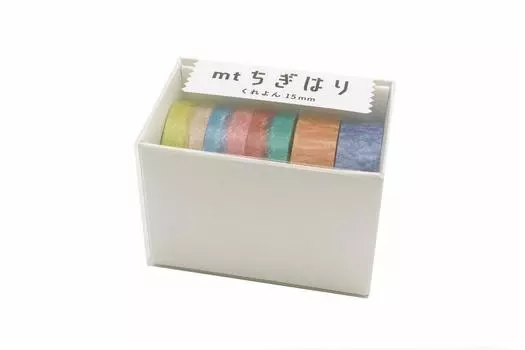Kamoi Kakoshi Masking Tape mt Chigihari Kureyon Set Width 15mm x 7m 5 Volume Set MTTIGIS01