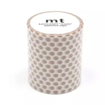 Kamoi Kakoshi Masking Tape mt Dot Milk Tea 50mm x 7m MT5W364