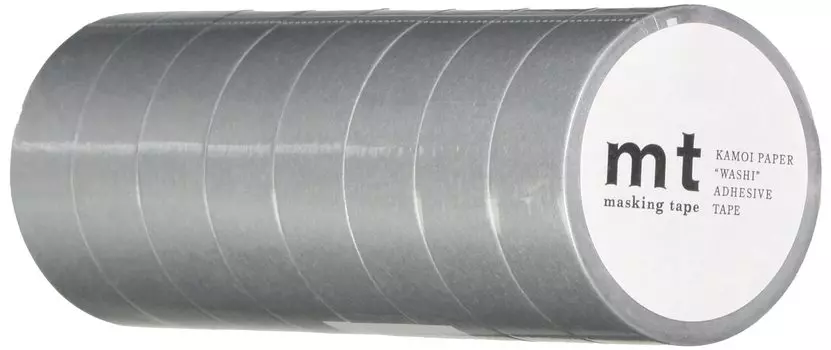 Kamoi Kakoshi mt Masking Tape 8P Width 15mm x 7m 206 Silver MT08P206R