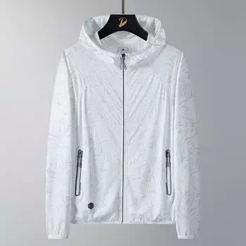 Камуфляжная одежда для активного отдыха Ice Silk с защитой от солнца для мужчин и женщин, тонкая летняя куртка, кожаная одежда, дышащая и устойчивая к ультрафиолетовому излучению одежда для рыбалки M белый