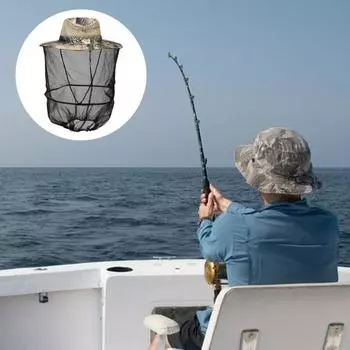 Камуфляжная рыболовная шапка с дышащей сеткой, защита от ультрафиолета, быстросохнущая, для мужчин и женщин, для походов, кемпинга, скалолазания, защитная сетка для лица A