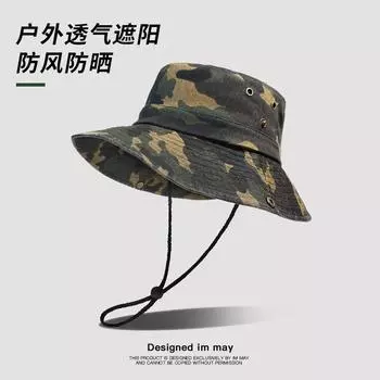 Камуфляжная шляпа-тени для весенней и летней рыбалки, мужская ковбойская шляпа в стиле вестерн, шляпа рыбака, панама men s and women s models: adjustable by drawstring камуфляж зеленый
