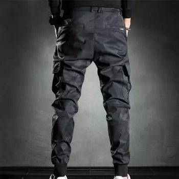 Камуфляжные повседневные брюки для мужчин весенне-осеннего сезона, облегающая корейская версия, эластичная талия, модная тенденция, леггинсы, брюки для рабочей одежды XXXXXL камуфляжный
