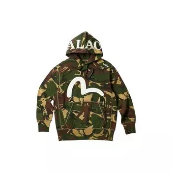 Камуфляжные топы унисекс с капюшоном Palace x Evisu Seagull, разноцветные P24EVCS002 L