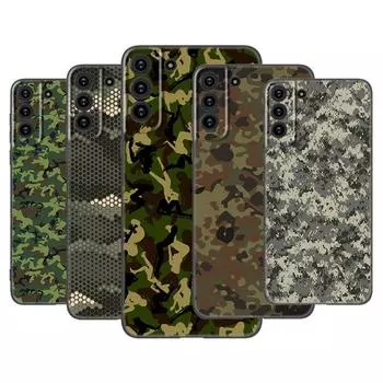 Камуфляжный армейский чехол для телефона для Samsung Galaxy S22 Pro S21 S20 Ultra FE S10 Lite 5G S10E S9 S8 Plus, мягкий черный чехол из ТПУ Samsung S10 E