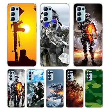 Камуфляжный армейский солдат для OPPO Reno7 SE 6 5 ZF 4G 5G Find X2 X3 Neo Lite Pro Plus прозрачный мягкий чехол для телефона Coque OPPO Reno5 F 4G