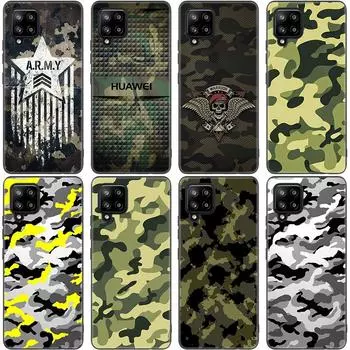 Камуфляжный камуфляжный армейский чехол для Samsung Galaxy A12 A02S A22 A32 A52 A72 A71 A51 A41 A31 A21 A11 A50 A70 A10S A20S, черный мягкий чехол Samsung A41