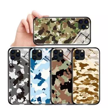 Камуфляжный камуфляжный армейский узор, чехол для телефона из закаленного стекла для iPhone Samsung Galaxy Infinix, ТПУ, мягкий противоударный чехол для смартфона iPhone 11 Pro Max
