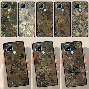Камуфляжный камуфляжный чехол Flecktarn для OnePlus 10 Pro 9 Pro 8T 9R Nord2 для Realme 9 8 Pro 8i 9i C35 GT Neo 2 3 Master OnePlus 8Pro