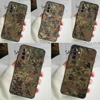 Камуфляжный камуфляжный чехол Flecktarn для Samsung Galaxy A55 A35 A25 A15 A51 A71 A12 A32 A52 A13 A33 A53 A14 A34 A54, чехол Samsung A13 4G