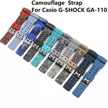 Камуфляжный ремешок для часов Casio G-SHOCK GA-110 GA100 GA120 GA-140 GA150 GA300 GD-120/100/110 GLS-100/110/120 ремешок для часов браслет