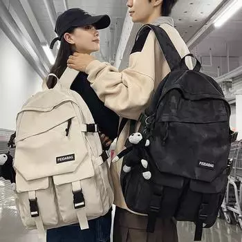 Камуфляжный школьный рюкзак для мужчин и женщин средней школы, легкий рюкзак большой емкости Small белый