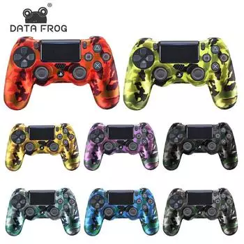 Камуфляжный силиконовый защитный чехол DATA FROG для PS4 Slim/Pro, контроллер, геймпад, джойстик