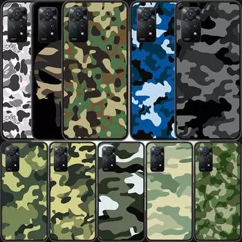 Камуфляжный узор, военный армейский чехол для телефона Xiaomi Redmi Note 11 Pro 11E 11S 4G 11T 10 10S 9 9S 9T 5G 8 8T 7 6 5 4 4X C Redmi Note 10S