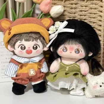 Камзол Штаны Хлопковая Кукольная Одежда Наряды Мягкая Игрушечная Одежда 20 см Хлопковое Кукольное Платье 20 см Кукла Идол style 1