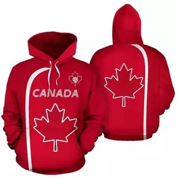 Канада толстовка с капюшоном Maple Leaf 3D Printed Hoodie для мужчин и женщин Oversize Толстовки Street Fashion Hooded Kids Sports Pullover Y2k Clothes S