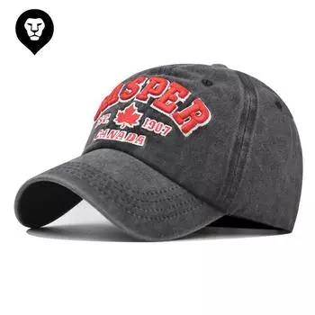 Канадская бейсболка с объемной вышивкой из стираного хлопка. Старая стираная кепка с буквами. Adjustable жёлтый