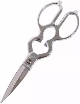 Kanaka Tool Manufacturing Kitchen Stainless Made in Kitchen Removable 084041 Scissors, Steel, Japan, Tsubame-Sanjo, Scissors, Type, серебряный