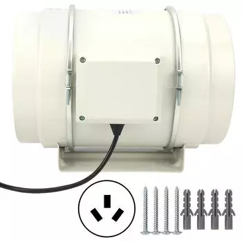 Канальный вентилятор с энергосберегающим преобразователем частоты, трубный вентилятор, вилка AU 220 В переменного тока HF-200PE 3000 об/мин