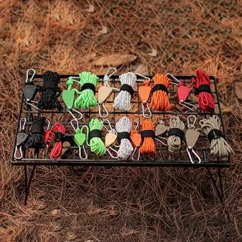 Канат для крепления палатки, регулируемый парашютный шнур из нейлона, ветрозащитный, 4 мм, оттяжки, светоотражающие, для кемпинга, пешего туризма, выживания оранжевый