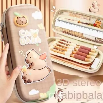 Канцелярские принадлежности 3D мультфильм ручка коробка большой емкости 3D капибара пенал дети style 1